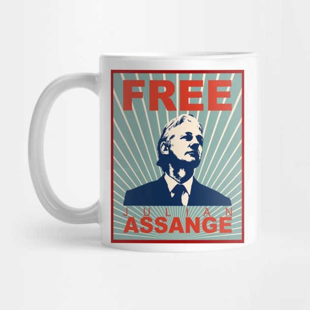 Free Julian Assange by Renegade Rags